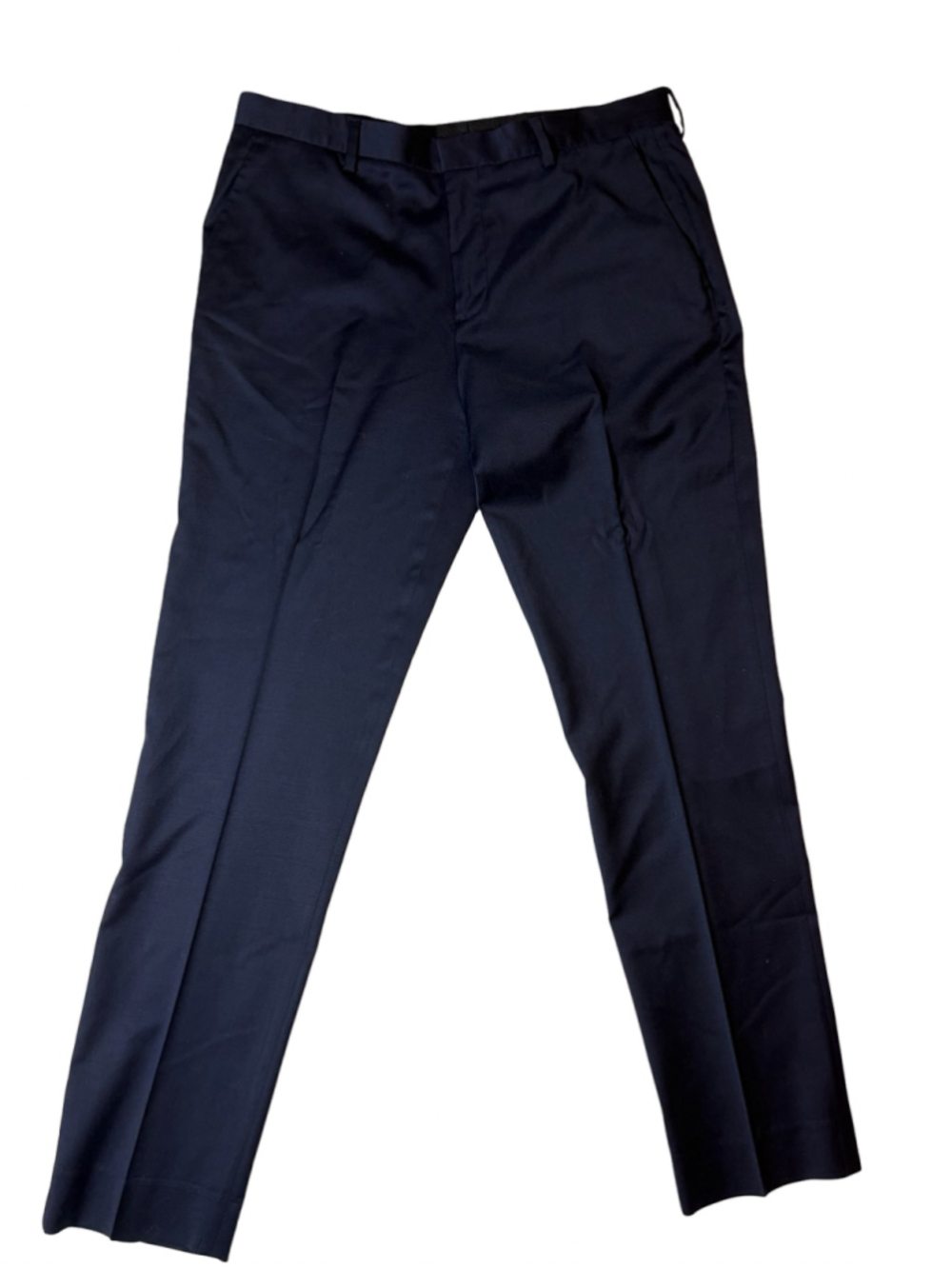 J.Crew Ludlow Men’s 34x32 Navy Wool Pleated Stretch Slim Dress Pants Trousers